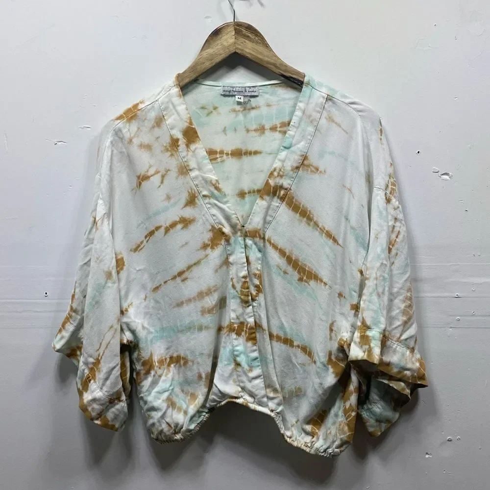 Young Fabulous & Broke Tie Dye Blouse Medium